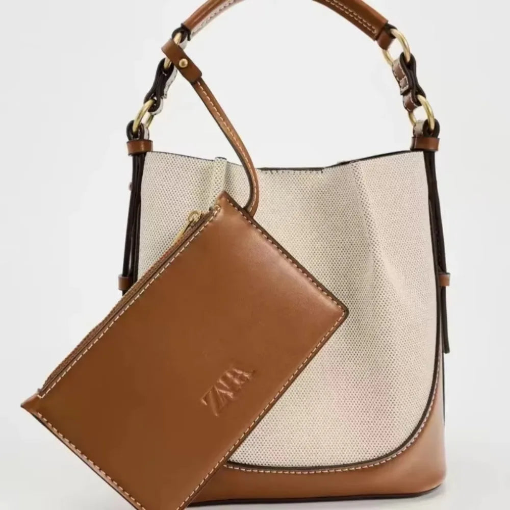 Portable Crossbody Bucket Bag