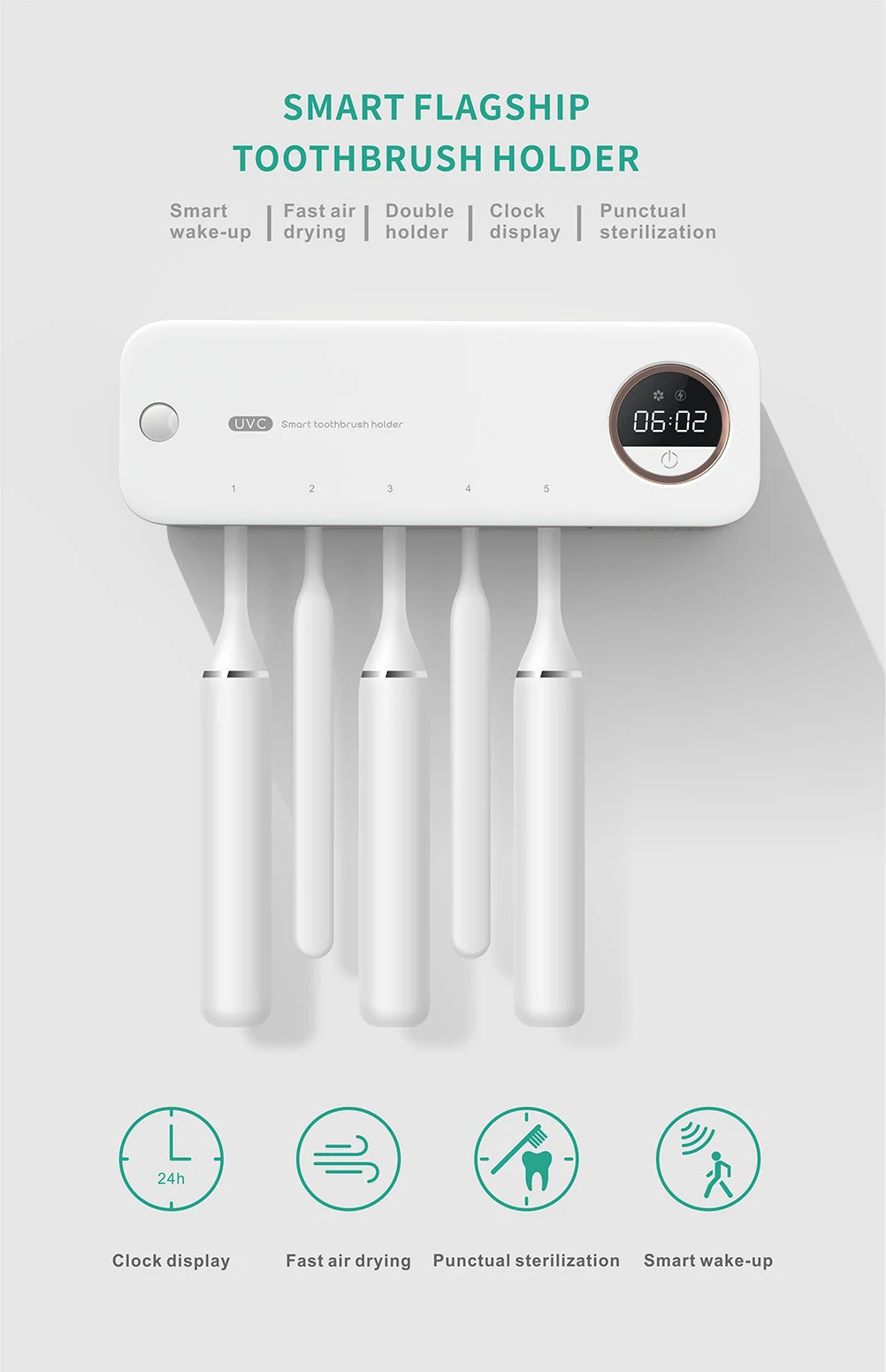 New UV Toothbrush & Razor Storage Sterilizer