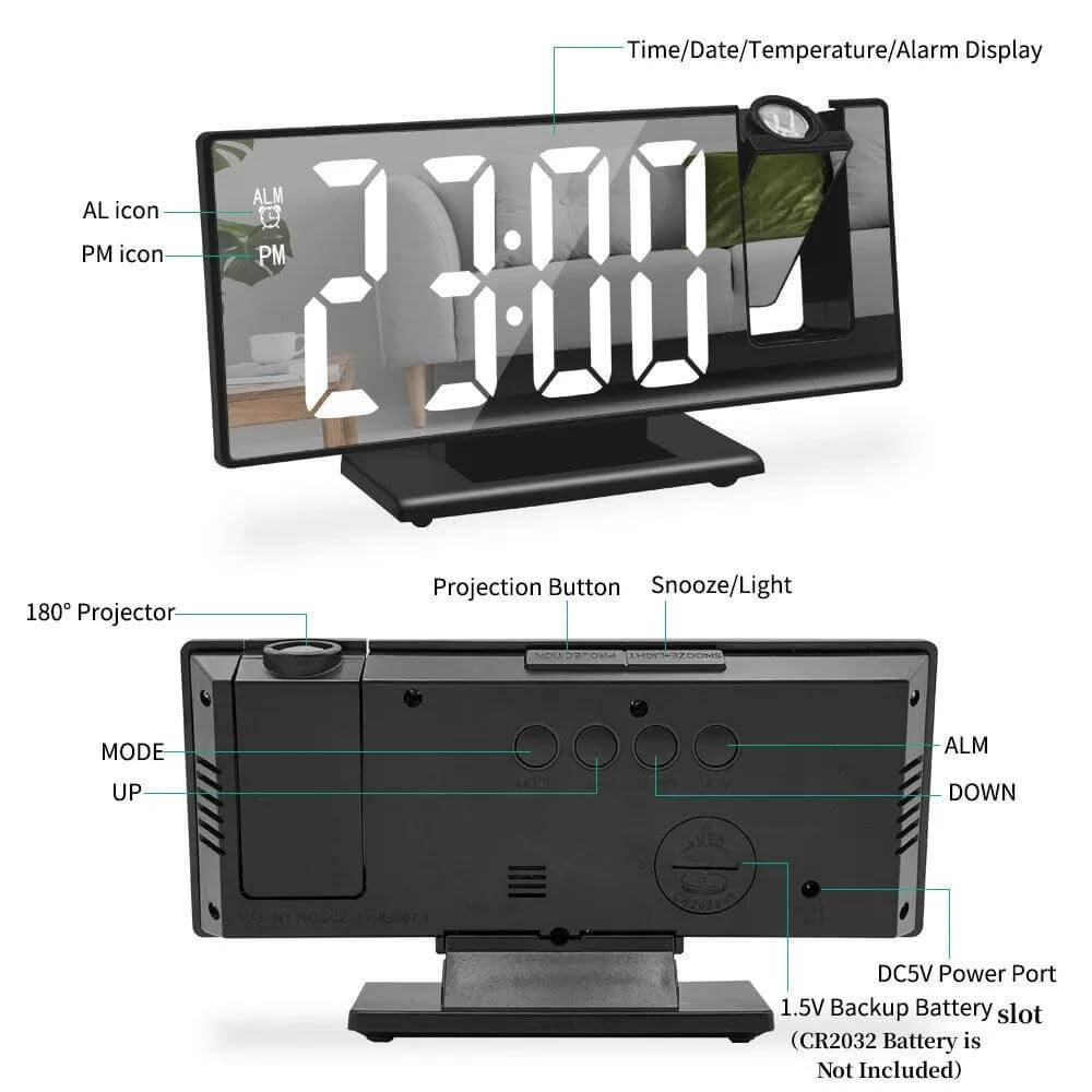 Projection Alarm Clock 180° ⏰ - OzgoodsProjection Alarm Clock 180° ⏰OzgoodsOzgoodsBlack Alarm ClockBlack Alarm ClockS97d551f35b32482c885def4b8a8e25bbp - Ozgoods