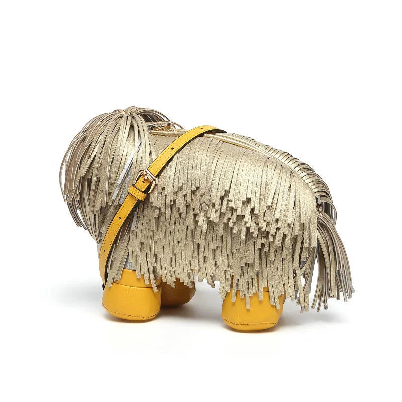 Luxury PU Leather Dog-Shaped Crossbody Wallet