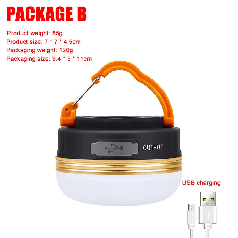 Multifunctional Waterproof Tent Fan & Camping Lamp