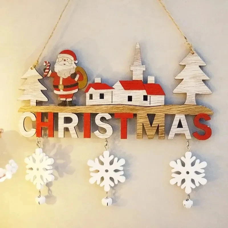 Wooden Christmas Hanging Pendants