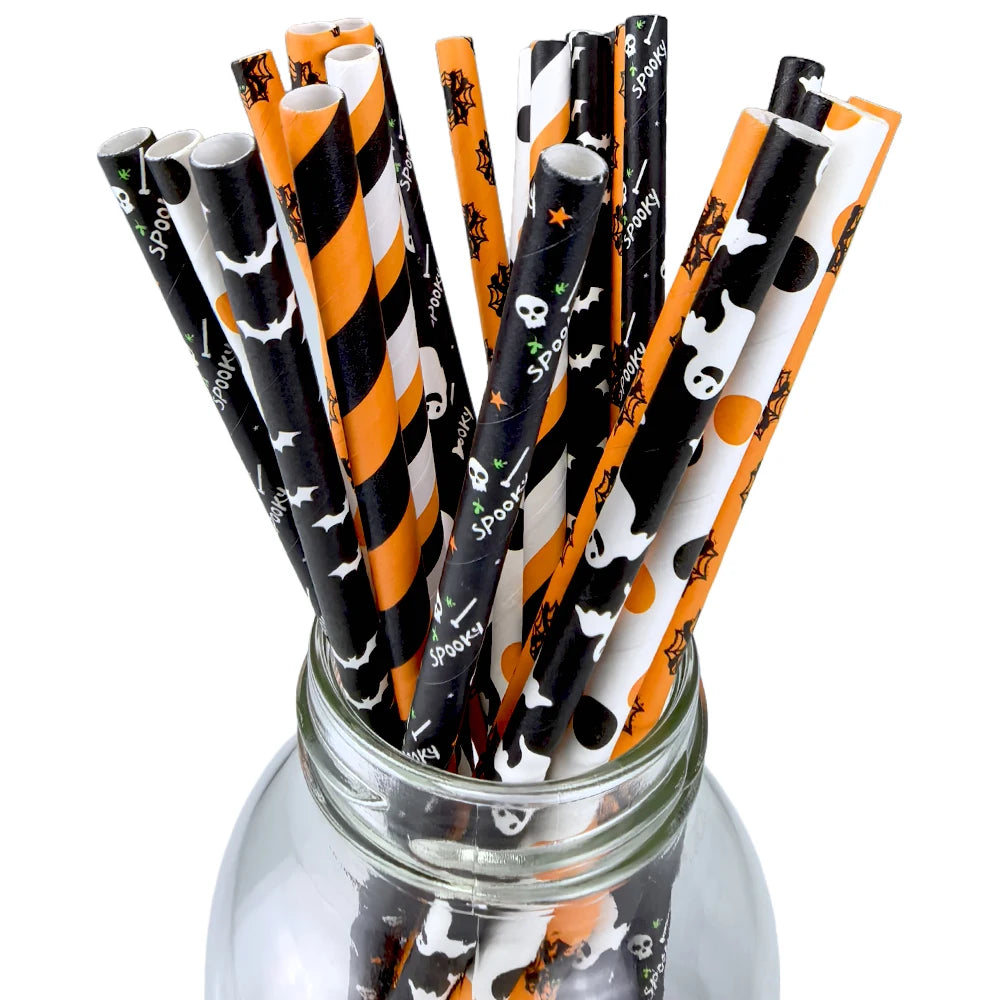 Halloween Party Favors Paper Straws