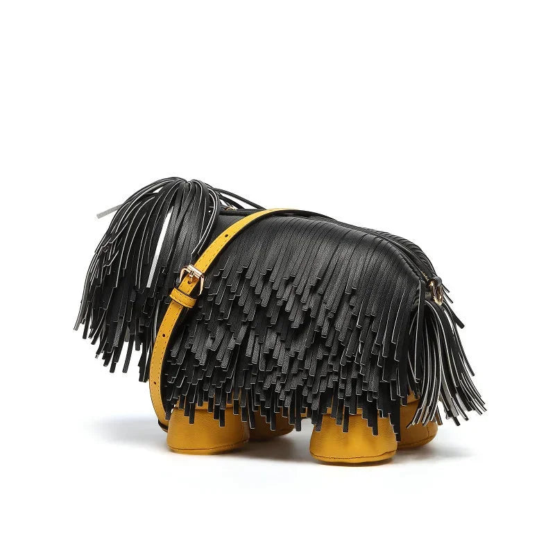 Luxury PU Leather Dog-Shaped Crossbody Wallet