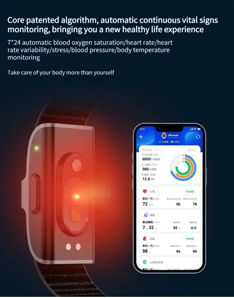 Smart Fitness Tracker Bracelet Heart Rate Blood Pressure & Pedometer
