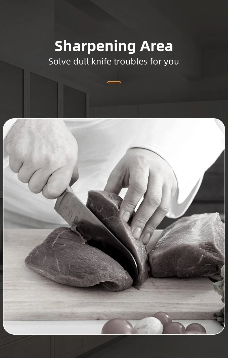 Multifunction Knife Holder Cutting Board Stand and Kitchen Utensil Organizer