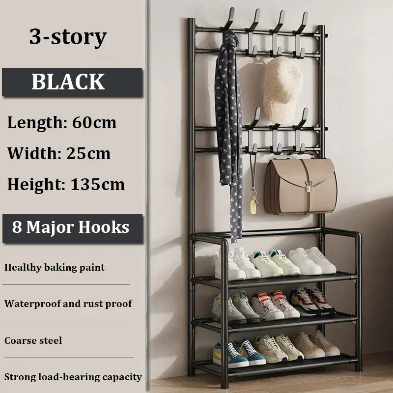 Multi-Layer Clothes Hanger & Shoe Rack
