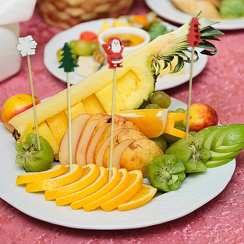 Christmas Fruit Skewer Toothpicks