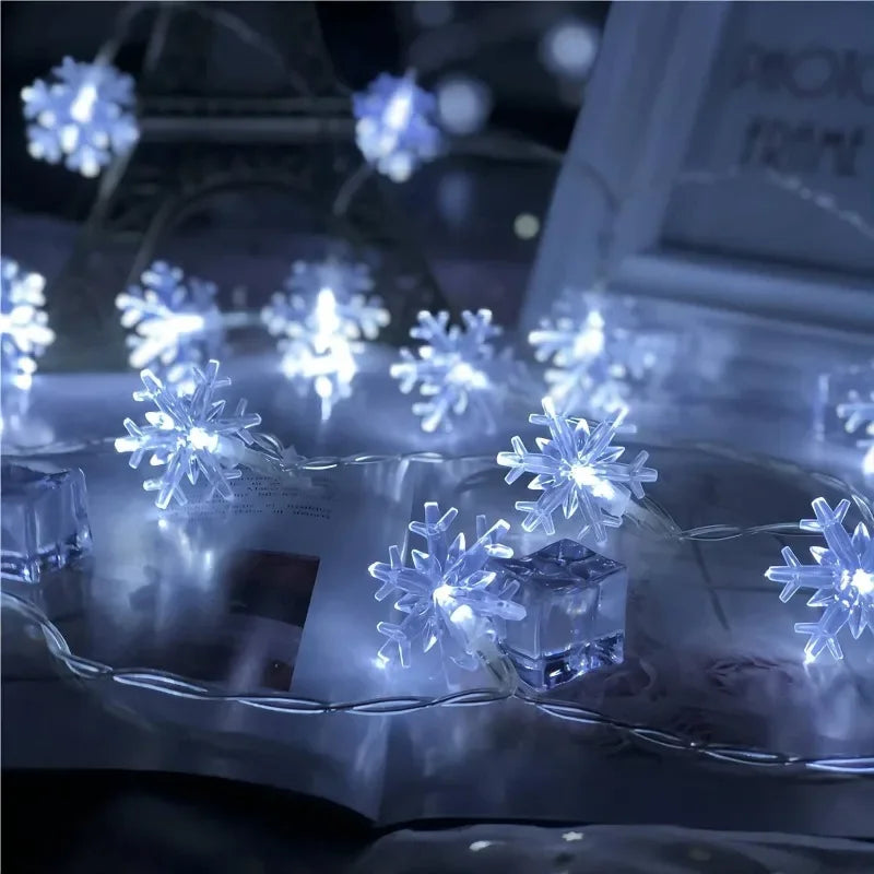 Sparkling Snowflake LED Lights – USB/Battery Powered