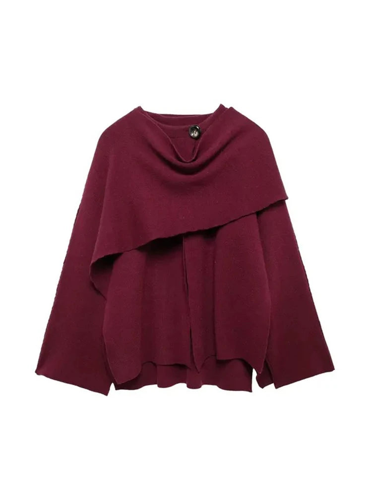 Women's Fashion Fall Winter Chic Scarf Jacket