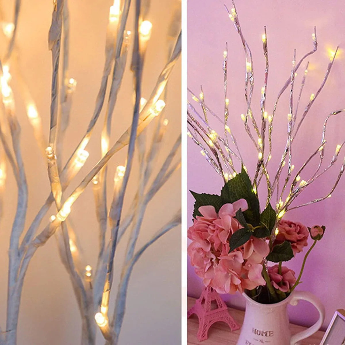 White Birch LED Light - Battery Operated Christmas Decor