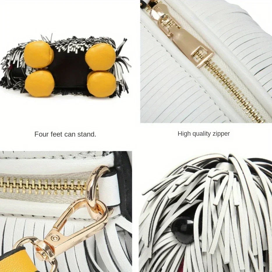 Luxury PU Leather Dog-Shaped Crossbody Wallet