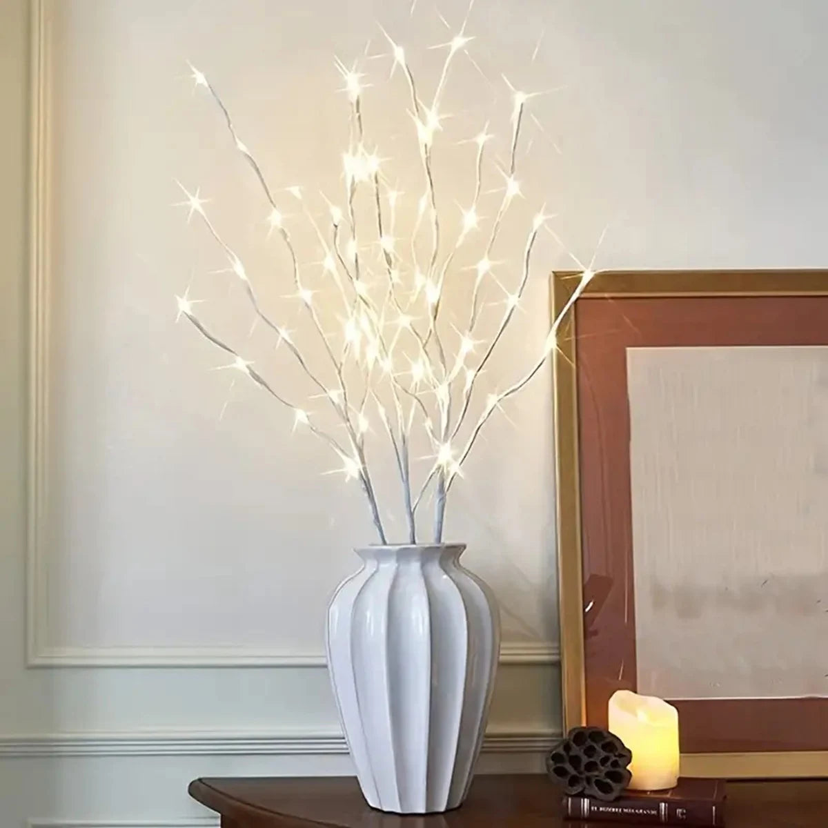 White Birch LED Light - Battery Operated Christmas Decor