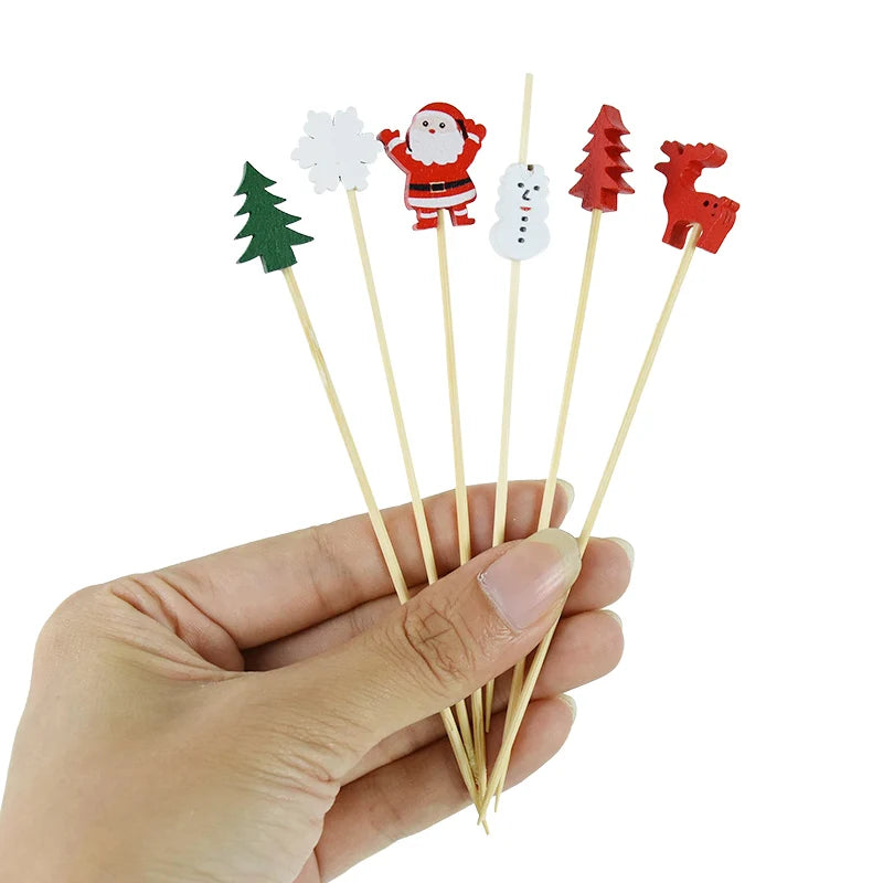 Christmas Fruit Skewer Toothpicks