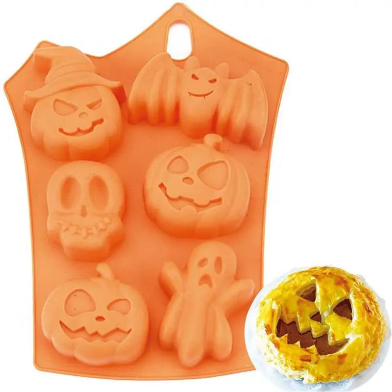 Pumpkin Halloween Silicone Mold for Cake, Biscuit, Candy Baking