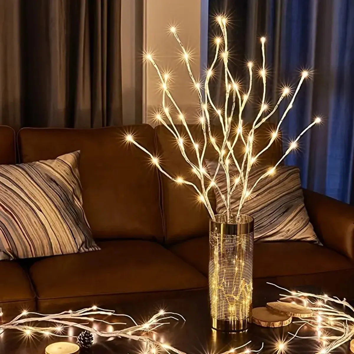 White Birch LED Light - Battery Operated Christmas Decor