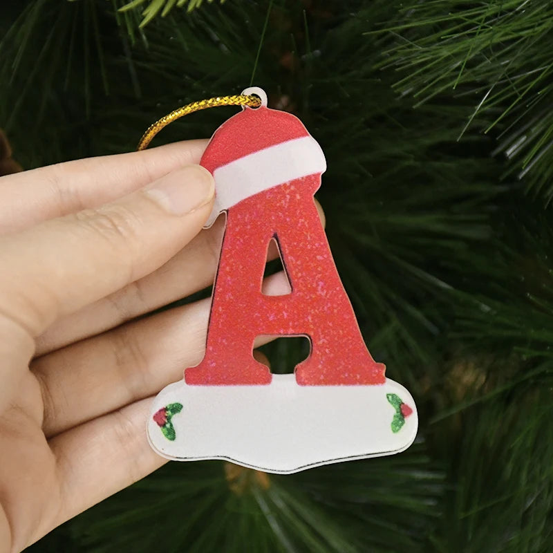 Christmas Acrylic Letter Pendant