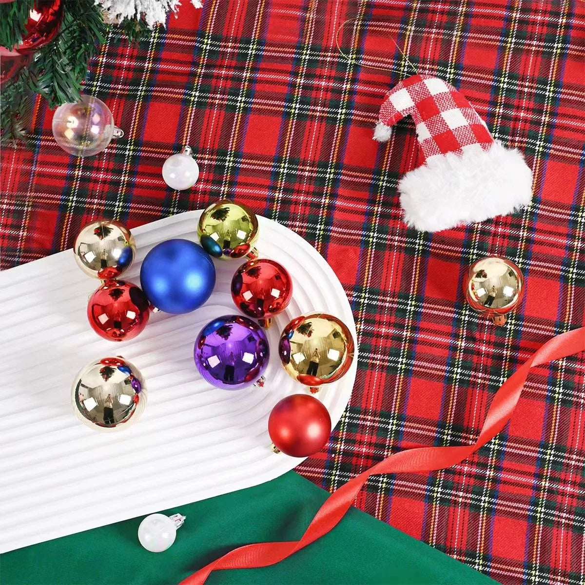 24PC 8CM Christmas Ball Ornaments Set