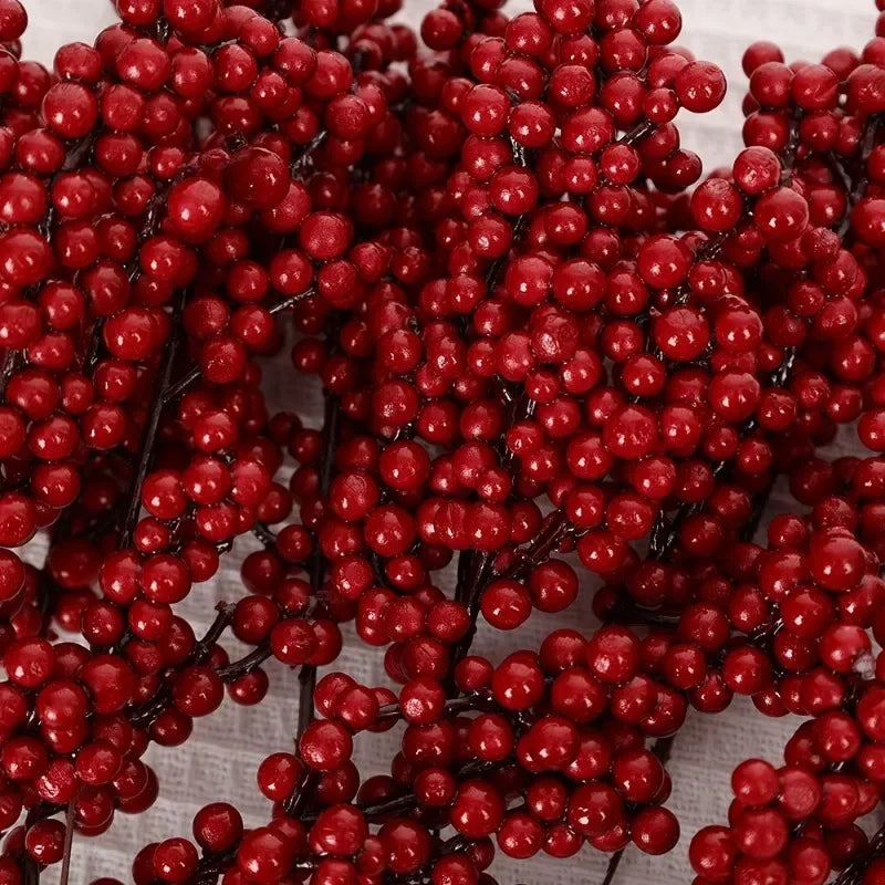 Artificial Red Berry Flowers Bouquet