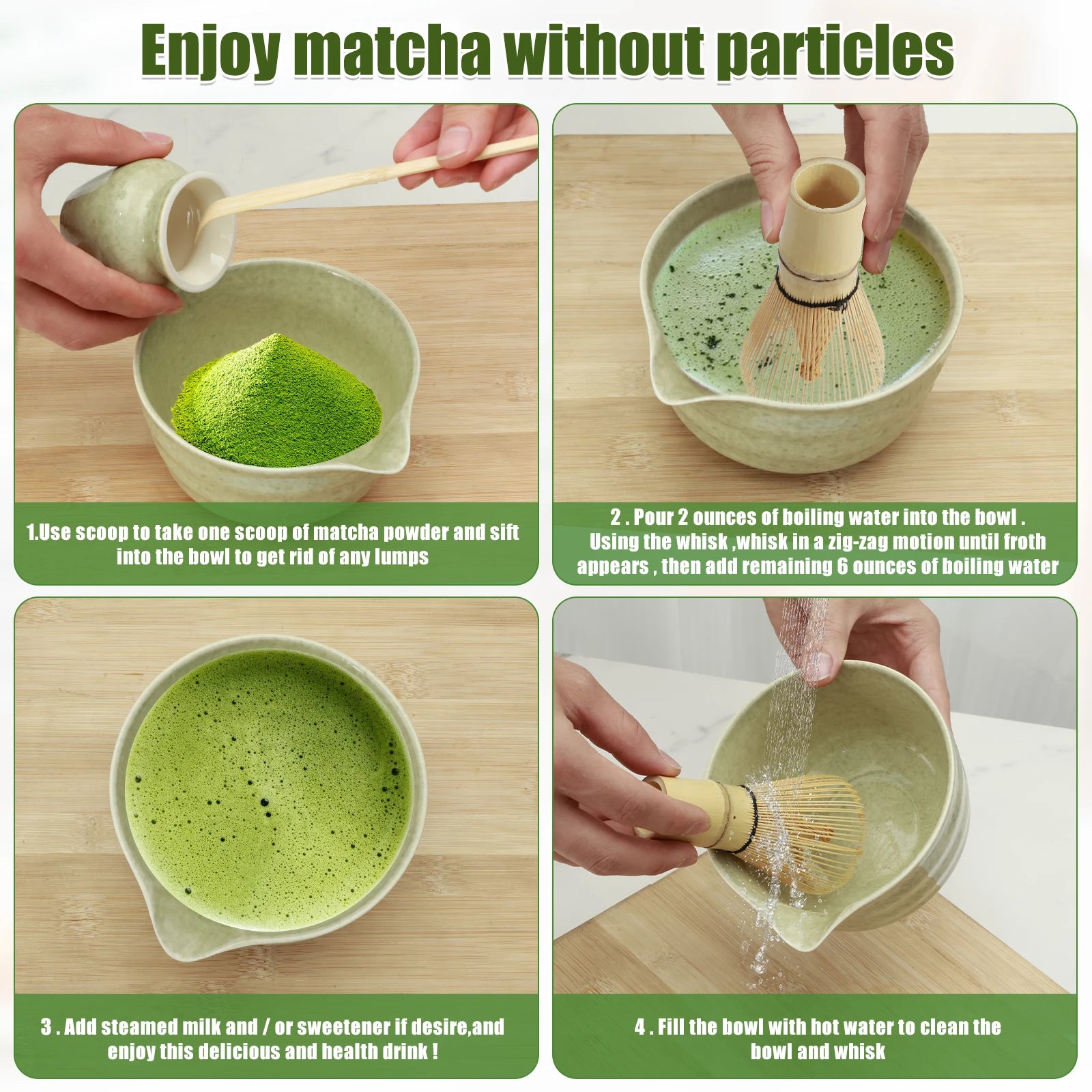 4-Piece Japanese Matcha Tea Set