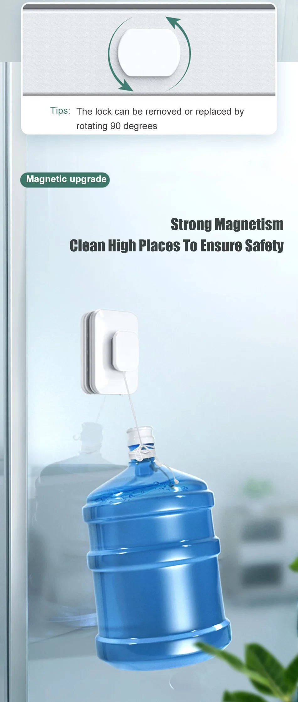 NEW Magnetic Window Cleaner Double-Sided Glass Wiper