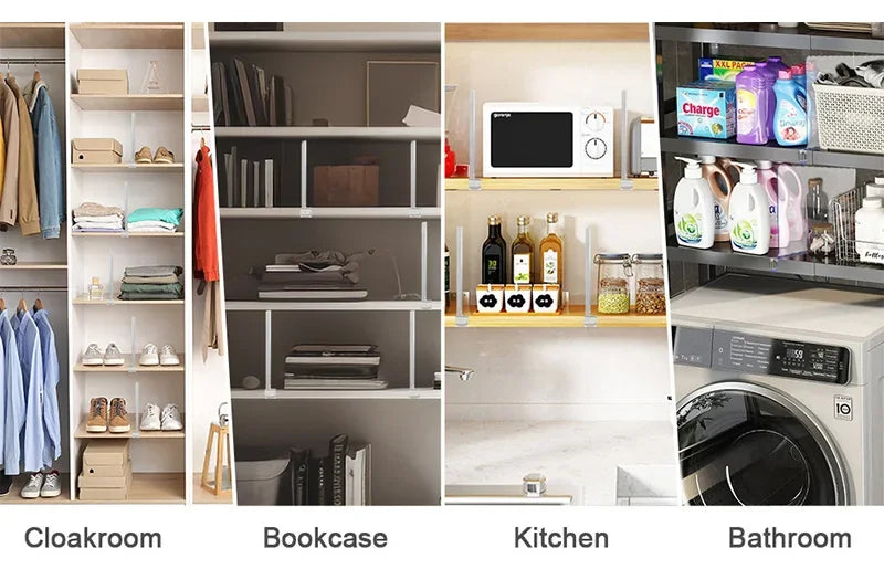 Transparent Closet Shelf Dividers Wardrobe Organizer