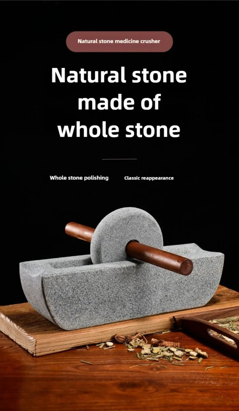 Traditional Chinese Style Mill Grinder Set