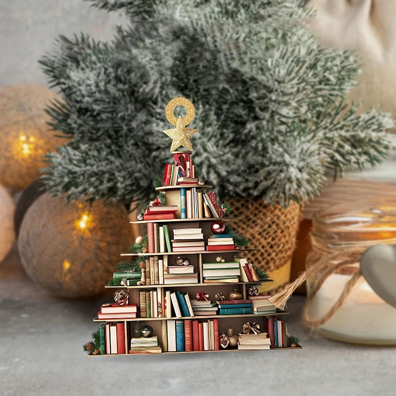 Christmas Book & Coffee Cup Acrylic Hanging Ornament