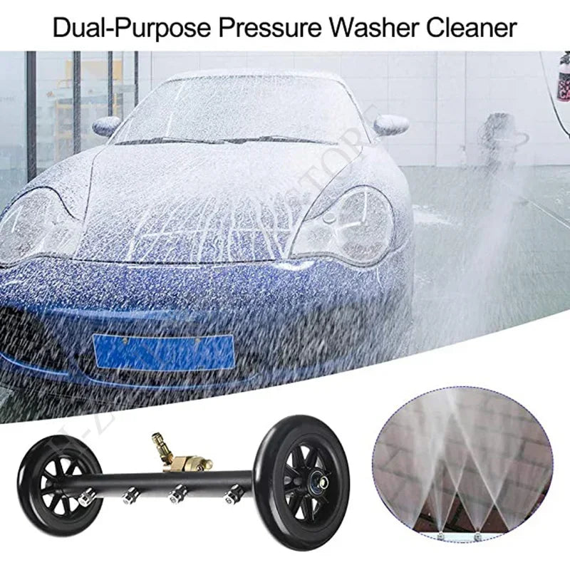 16-Inch Electric Water Broom with Extension Rods Car High-Pressure Washer