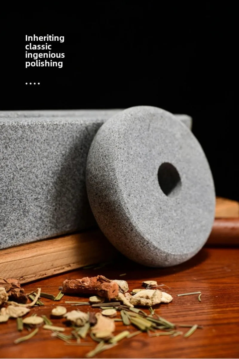 Traditional Chinese Style Mill Grinder Set