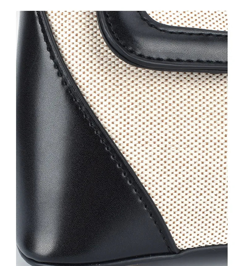 Nichedesign Color Block French Bread Shoulder Bag