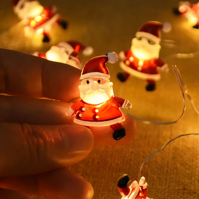 Santa Snowflake LED Light String