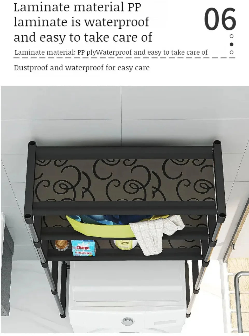 Over-The-Toilet Multilayer Perforation Storage Rack