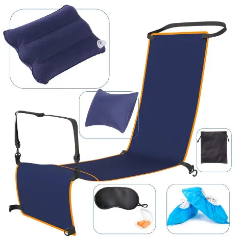 Portable Foot Hanger Hammock for Airplane, Train, Bus & Car