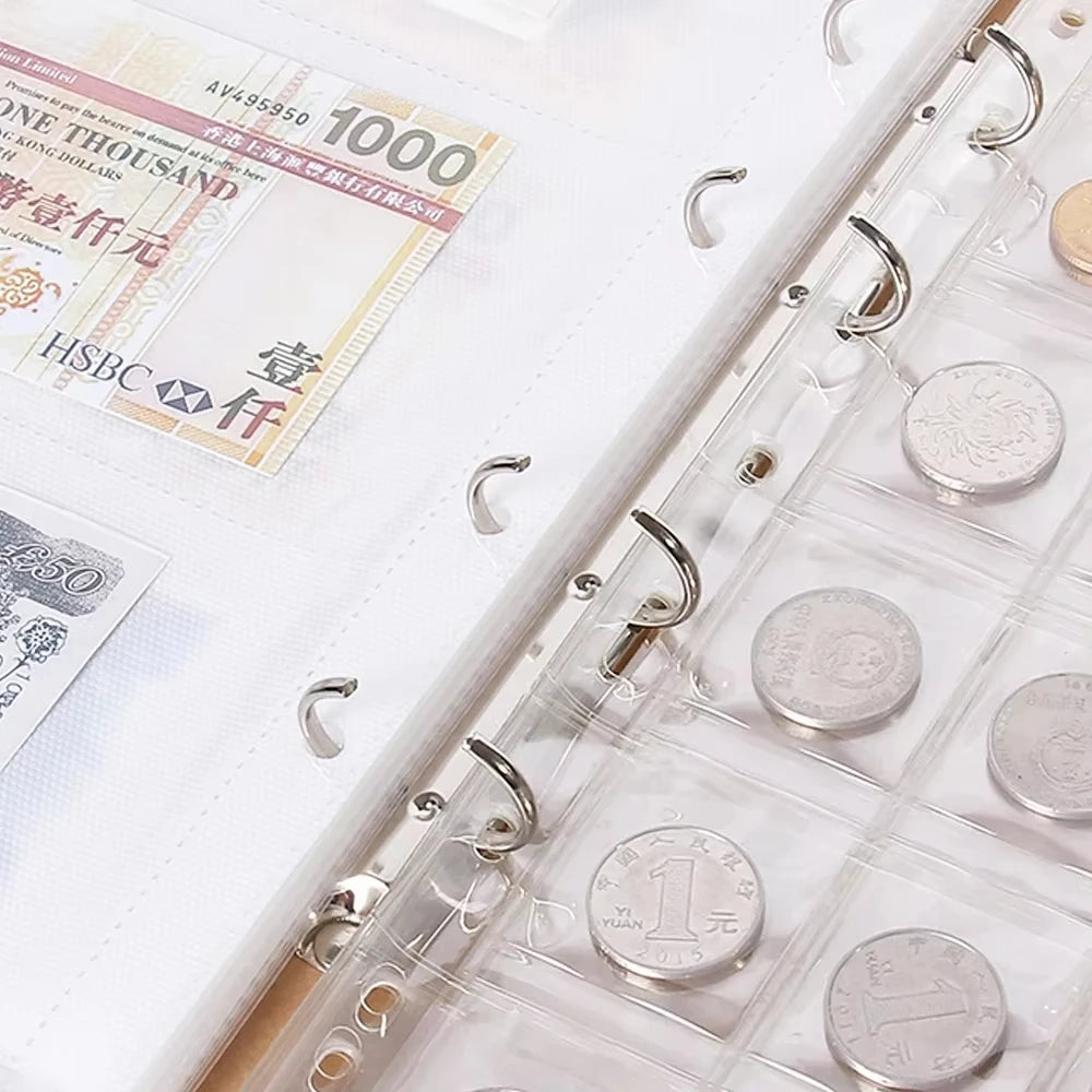 PU Leather Coins Collection Holder Book