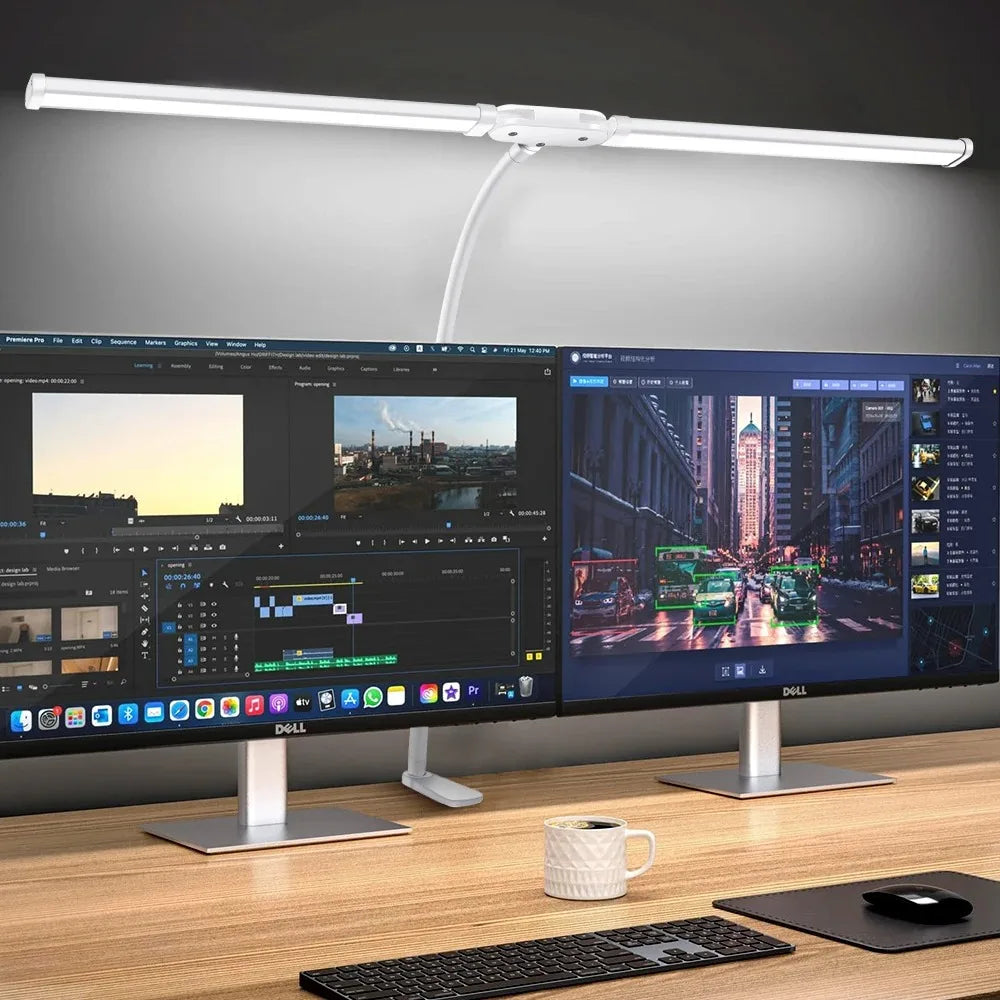 Single & Double Head Monitor  LED Clip Desk Lamp