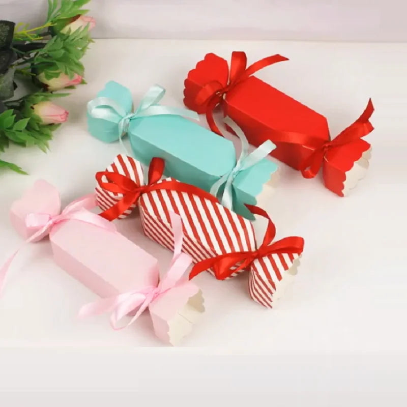 Christmas Candy Boxes with Ribbons