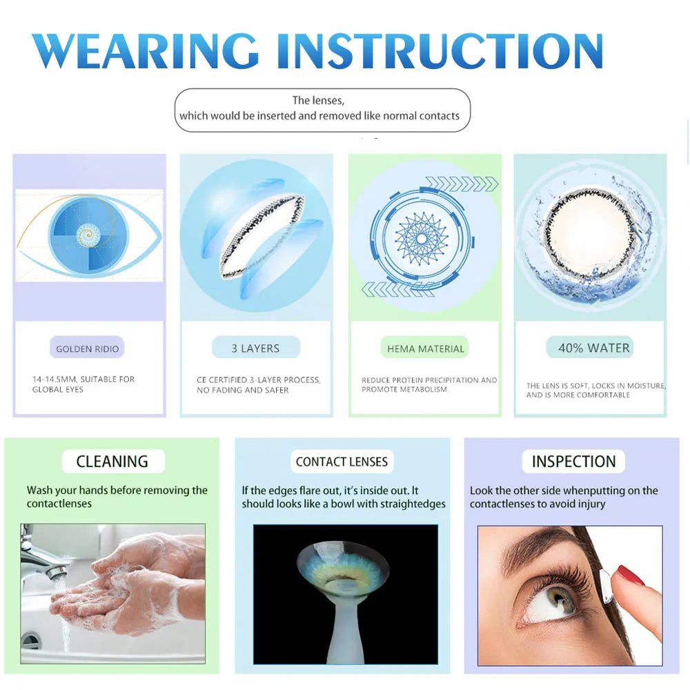 Halloween Eyeshare 2pcs Cosplay Colored Contact Lenses