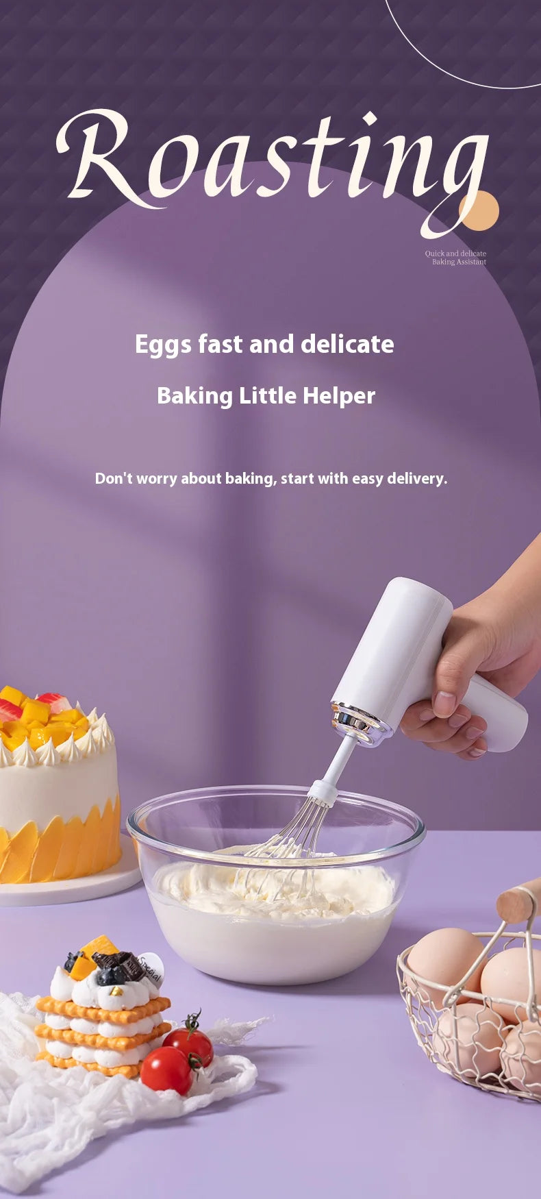 Multi-Functional Dual Mixer Egg Beater