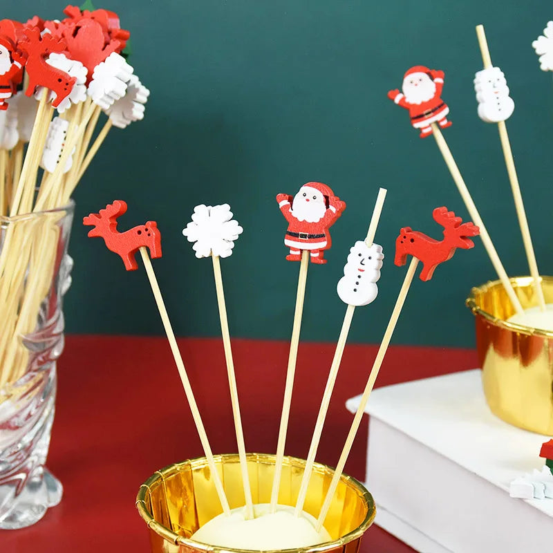 Christmas Fruit Skewer Toothpicks