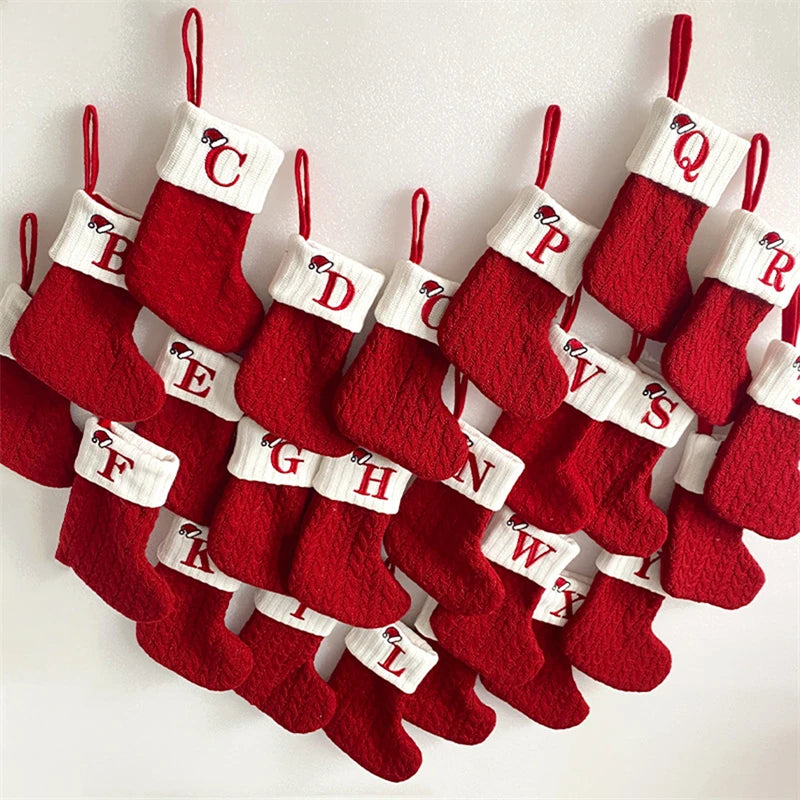 Christmas Alphabet Knitted Socks