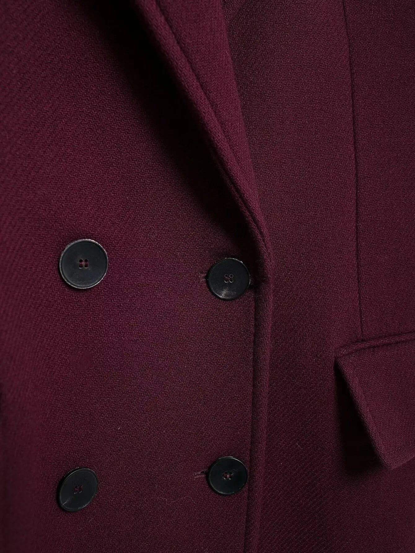 Women's Burgundy Woolen Coat