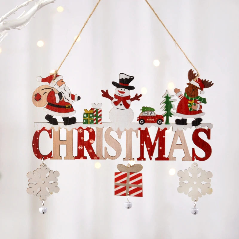 Wooden Christmas Hanging Pendants