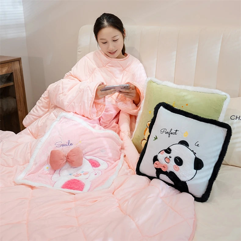 Wearable Fleece Blanket Hoodie