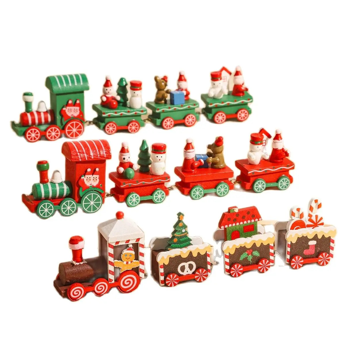 Wooden Christmas Train Ornament