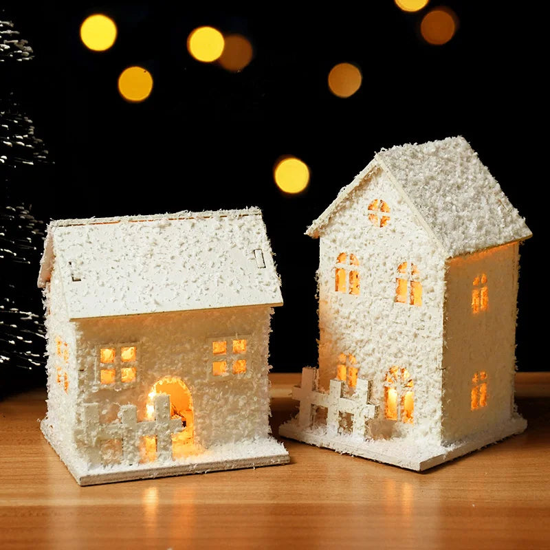 Christmas LED Light Wooden House