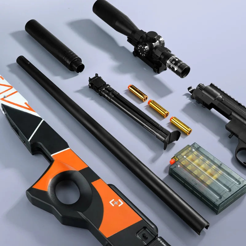 New AWM Small Sniper Rifle Soft Bullet Toy