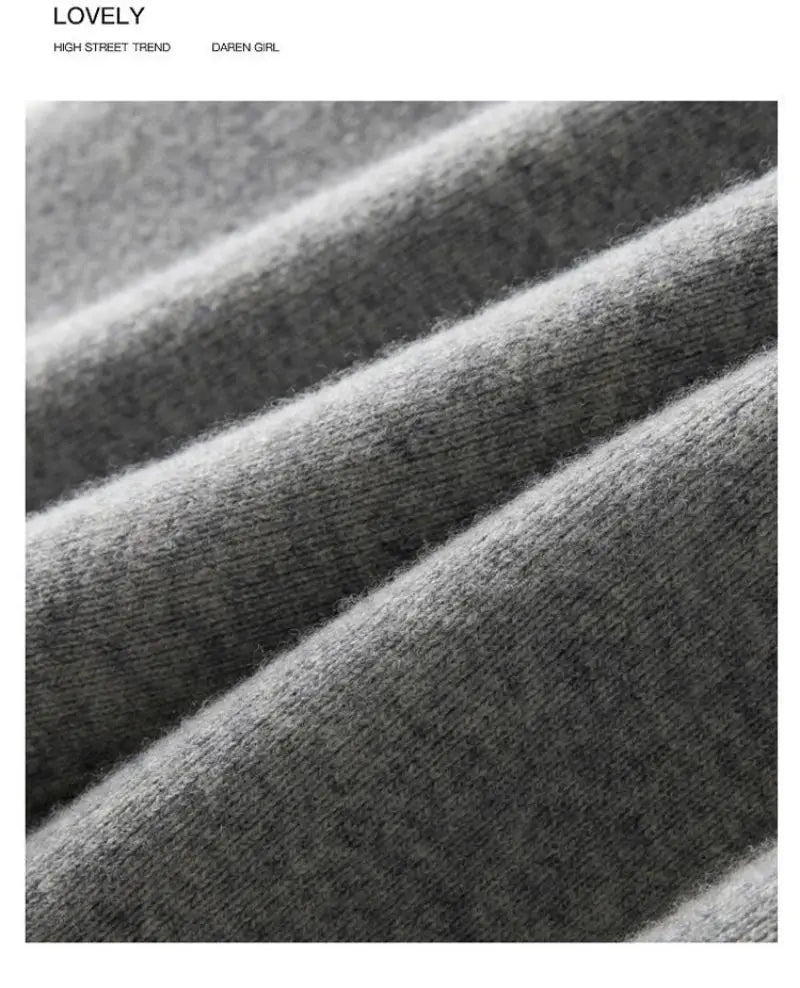 Women’s Thick Knitted High-Waist Straight Pants
