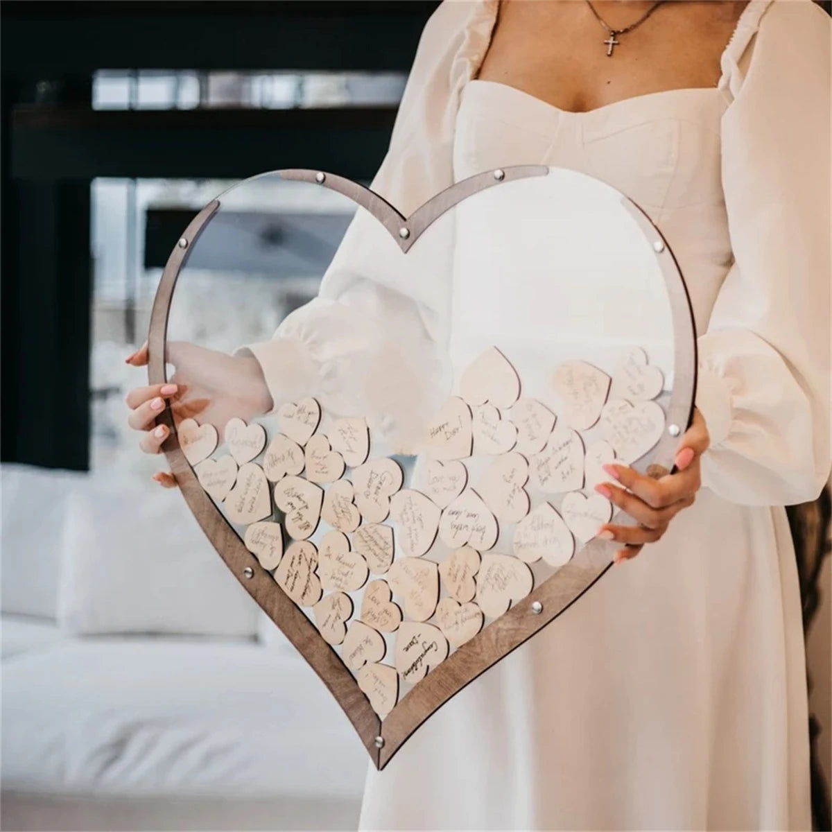 Personalized Wood Guest Book Alternative Wedding & Bridal Shower Table Decor