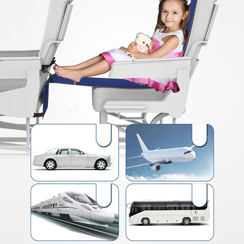 Portable Foot Hanger Hammock for Airplane, Train, Bus & Car